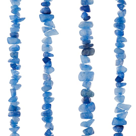 Blue Quartzite Stone Chip Beads, 8mm by Bead Landing&#x2122;